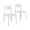 Cosco Novogratz Poolside Collection, Chandler Stacking Dining Chairs, Indoor/Outdoor, Turquoise 2PK 87817WHT2E - alternate 1